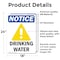 Signmission Drinking Water Sign With Symbol, 18 in W x Rectangle, Vinyl Decal OS-2PACK-NS-D-1824-V-11550 - alternate 3